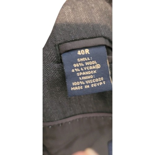 Brooks Brothers Stretch 346 Black Pinstripe Suit Jacket Double Button Size 40R - Picture 7 of 9