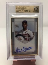2017 TOPPS TRANSCENDENT AUTO HANK AARON BRAVES BGS 9.5 GEM MINT 10 AUTO 04/15