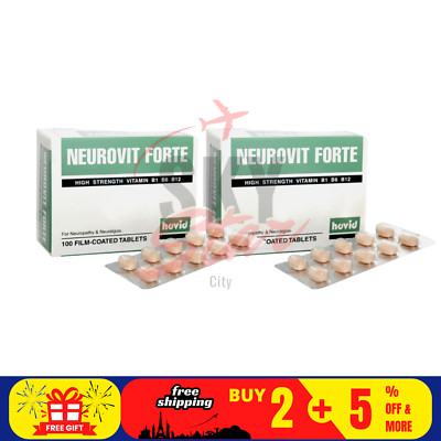 2 X HOVID NEUROVIT FORTE VITAMIN B1 B6 B12 100's für Nervenfunktion
