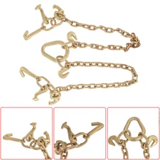 LABLT Chain V Bridle w/ RJT Hook Tow Truck Winch Cable Pull Wrecker