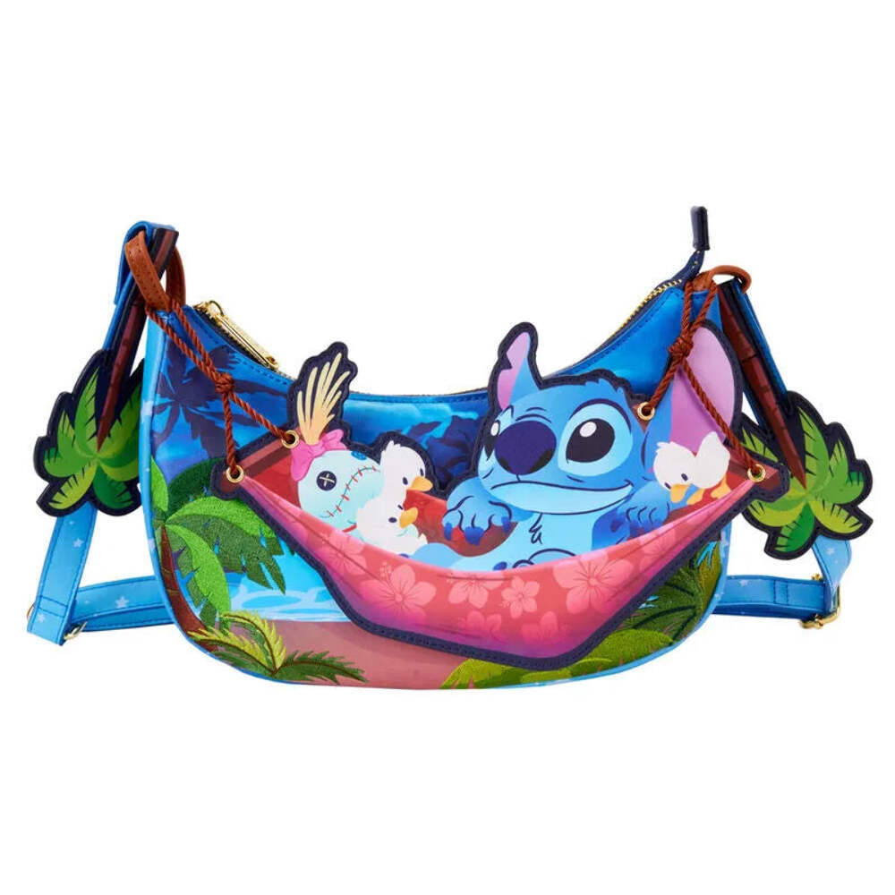 Bolso Bandolera Loungefly Disney Stitch Camping Cuties Mujer