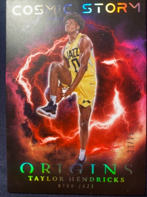 2023-24 Origins Cosmic Storm #17 Taylor Hendricks SSP RED #23/75 Jazz RC