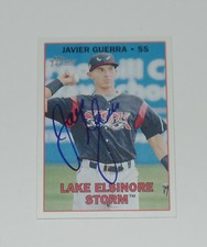 JAVIER GUERRA SIGNED AUTO'D 2016 TOPPS HERITAGE MINORS CARD #166 SD PADRES