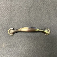3" Half Round Foot Pull Antique Brass