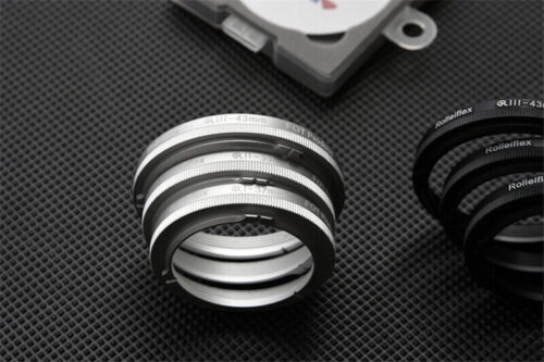 New Rolleiflex Rolleicord Bay I Bay II Bay III UV Lens Filter Silver Black Ring - Picture 5 of 16