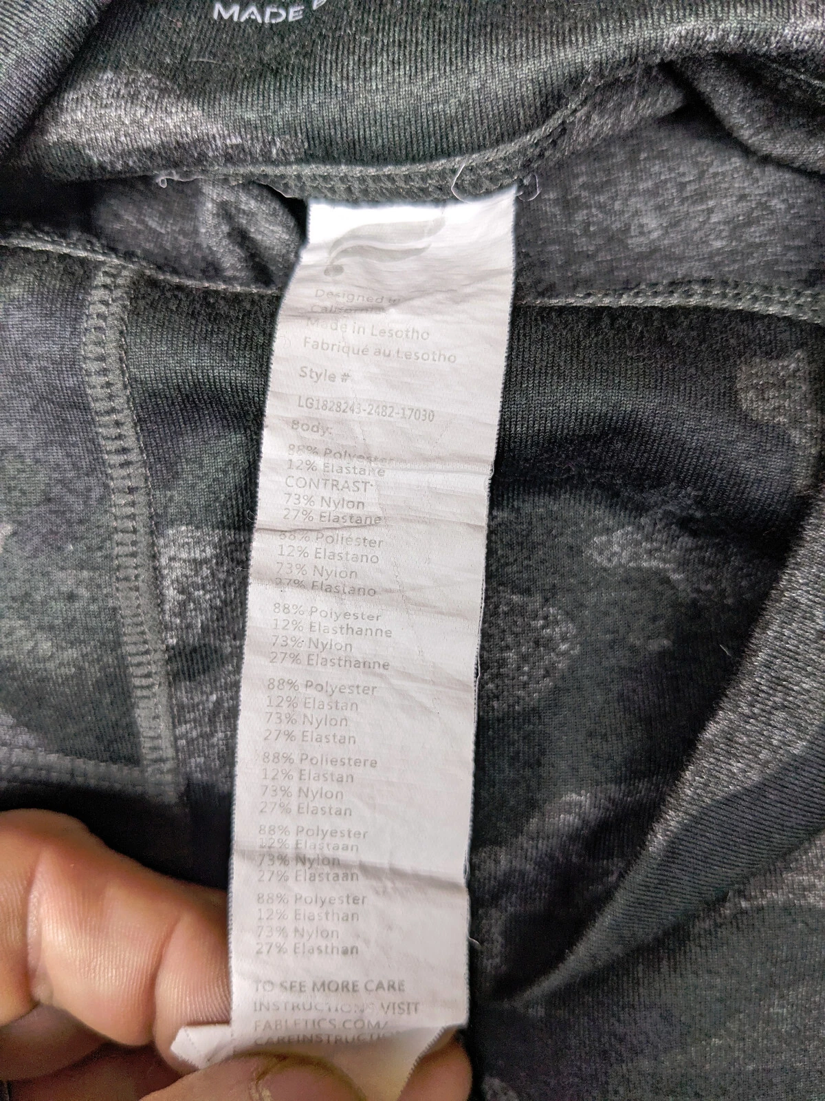 fabletics powerhold camo capri crop high waisted mesh leggings