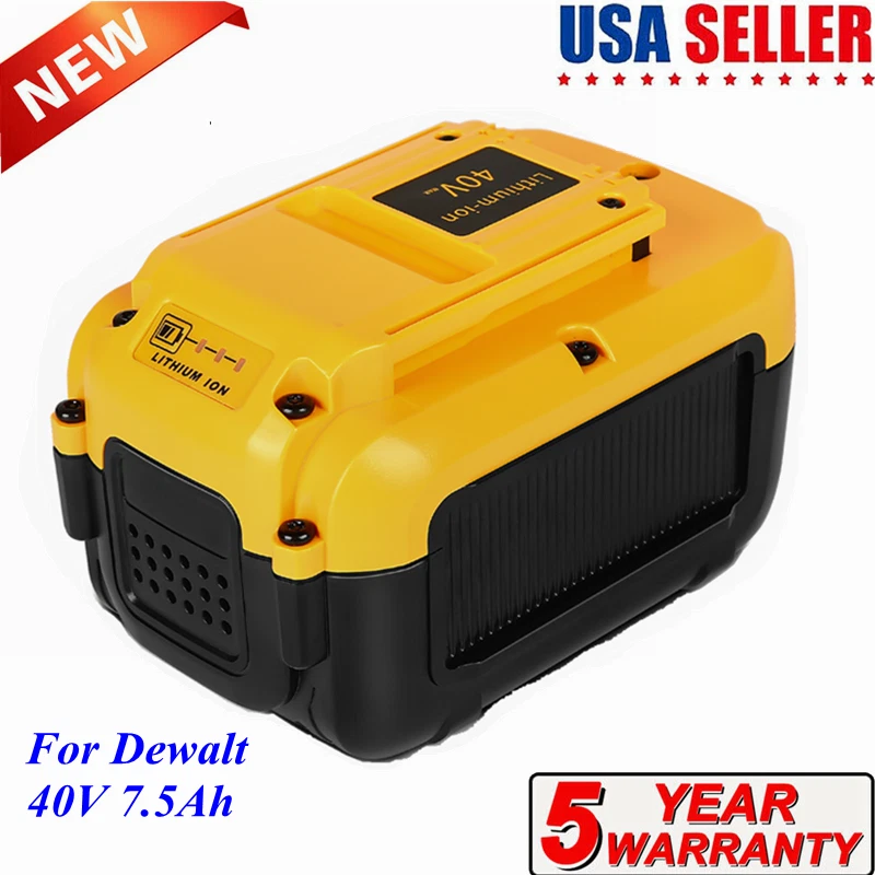40V 7.5Ah Replacement Battery Lithium Premium for DEWALT DCB404