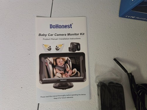 Cámara de coche para bebé HD 1080P monitor infantil orientado hacia atrás con visión nocturna vista ajustable - Imagen 15 de 19