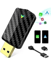 Mini Wireless Carplay Adapter with Fast Stable 5Ghz WiFi Bluetooth Connection,