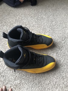 black and yellow 12s size 5