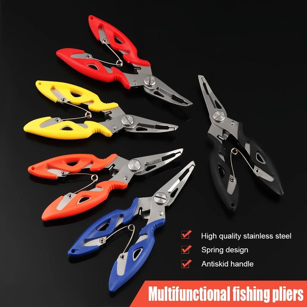 Fishing Pliers Hook Removers Stainless Steel Scissor Bait Line