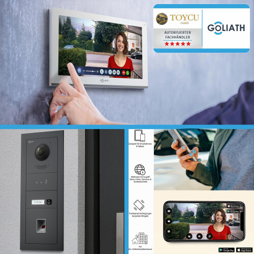 Goliath 2-Draht Video Türklingel mit Kamera Fingerprint Anhtrazit - Bild 13 von 34