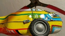 VINTAGE HELICOPTER TIN TOY FRICTION HUNGARY FOREIGN COMMUNIST ERA RUBBER TIRES