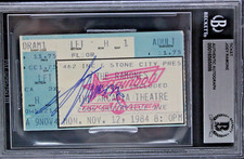 Joey Ramone (d.2001) RAMONES Punk Rock Signed Autograph 1984 Ticket DALLAS BAS
