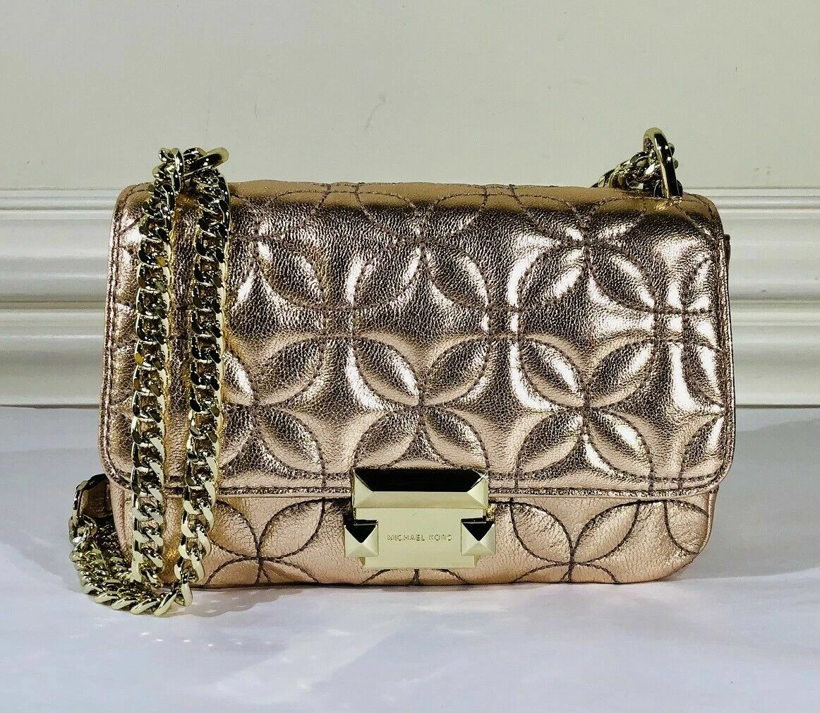 Michael Kors Sloan Small Chain Metallic Shoulder Bag eBay