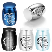 3 4cm Urn Jar Cremation Mini Ash Holder Metal Memorial Gift Family Keepsake