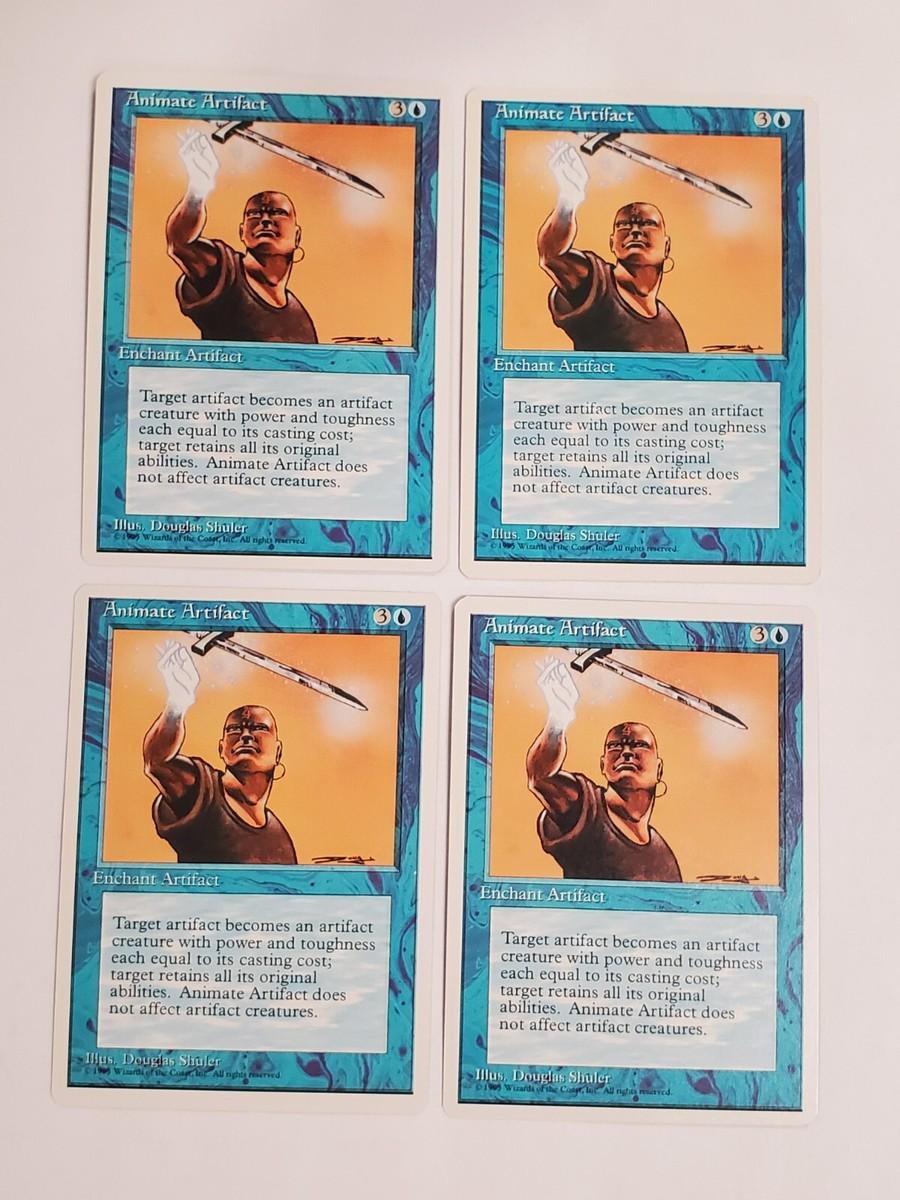 MTG Playset 4x Animate Artifact (4th Edition/Blue/U) - BGM
