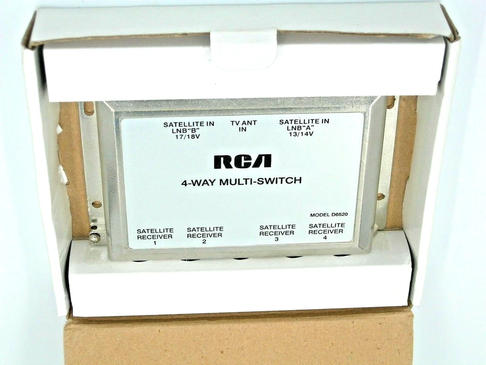 RCA D6520 Active Terrestrial Dual LNB Distribution Multi-Switch - 4 Receivers - Image 2 of 2