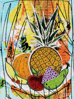 JACQUELINE DITT - Fruit Bomb ltd.sign.original print graphic still life fruits