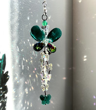 Crystal Butterfly SunCatcher Christmas Decor Car Mirror Charm Czech Crystal Gift