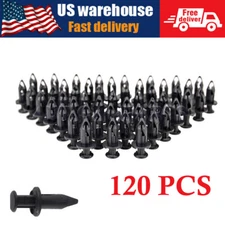 200x ATV 8MM Hole Plastic Rivets Retainer Fender Bumper Push Pin Fastener Clips