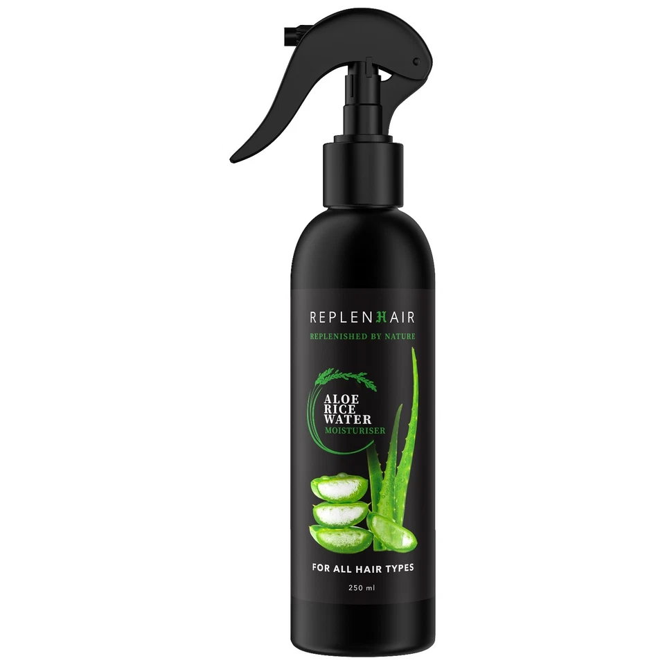 REPLENHAIR ALOE VERA RICE WATER MOISTURISER HAIR SPRAY Promotes Hair Growth Softens hair