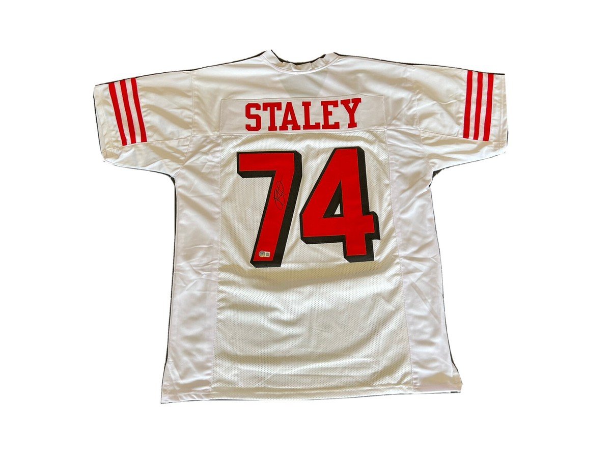 Joe Staley Signed San Francisco 49ers (Away White) Jersey BECKETT