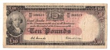 1954 Commonwealth of Australia £10 Ten Pounds Coombs/Wilson WA 02