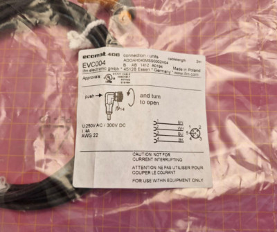 IFM Anschlusskabel mit Buchse EVC004 ADOAH040MSS0002H04 Neu+OVP