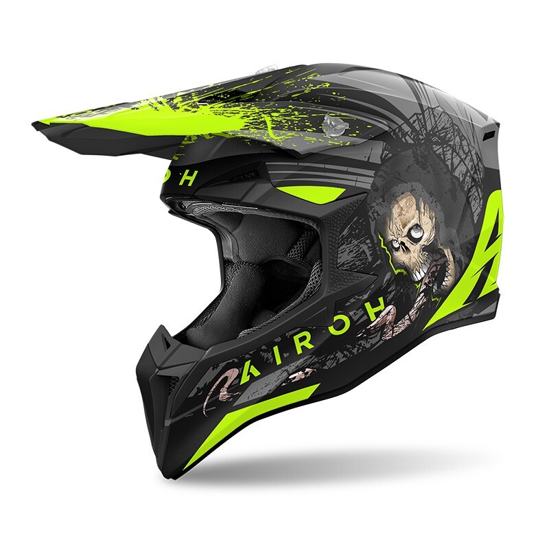 CASCO HELMET CROSS WRAAP DARKNESS AIROH SIZE L