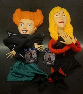 2 Disney Hocus Pocus Sarah Hanging Figures Decoration HALLOWEEN  36'' L (B3-D8)