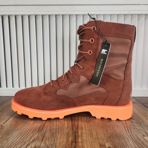 Sorel Caribou OTM Waterproof Men Sz 9 Dark Amber Suede Warm Weather Combat Boots - Picture 7 of 12