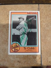 1987 TOPPS NESTLE GOLDEN ERA  TY COBB #7 TIGERS Stamped Authentic Ty Cobb Auto.