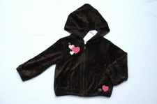 NEW GYMBOREE Girls TRES CHIC Velour Heart Hoodie 12-18m Black Pink 29