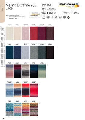 (145,00 /kg) *Merino Extrafine 285 Lace* Schachenmayr 50g Wolle, stricken