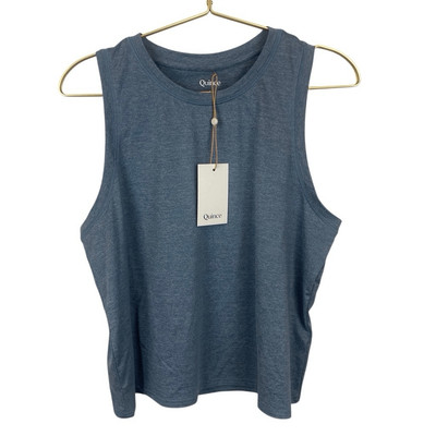 NWT Quince Women's Blue Racerback Tank Top Size Large
