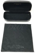 Coach Original Black Sunglasses eyeglass Case Hard Clamshell with cleaning cloth