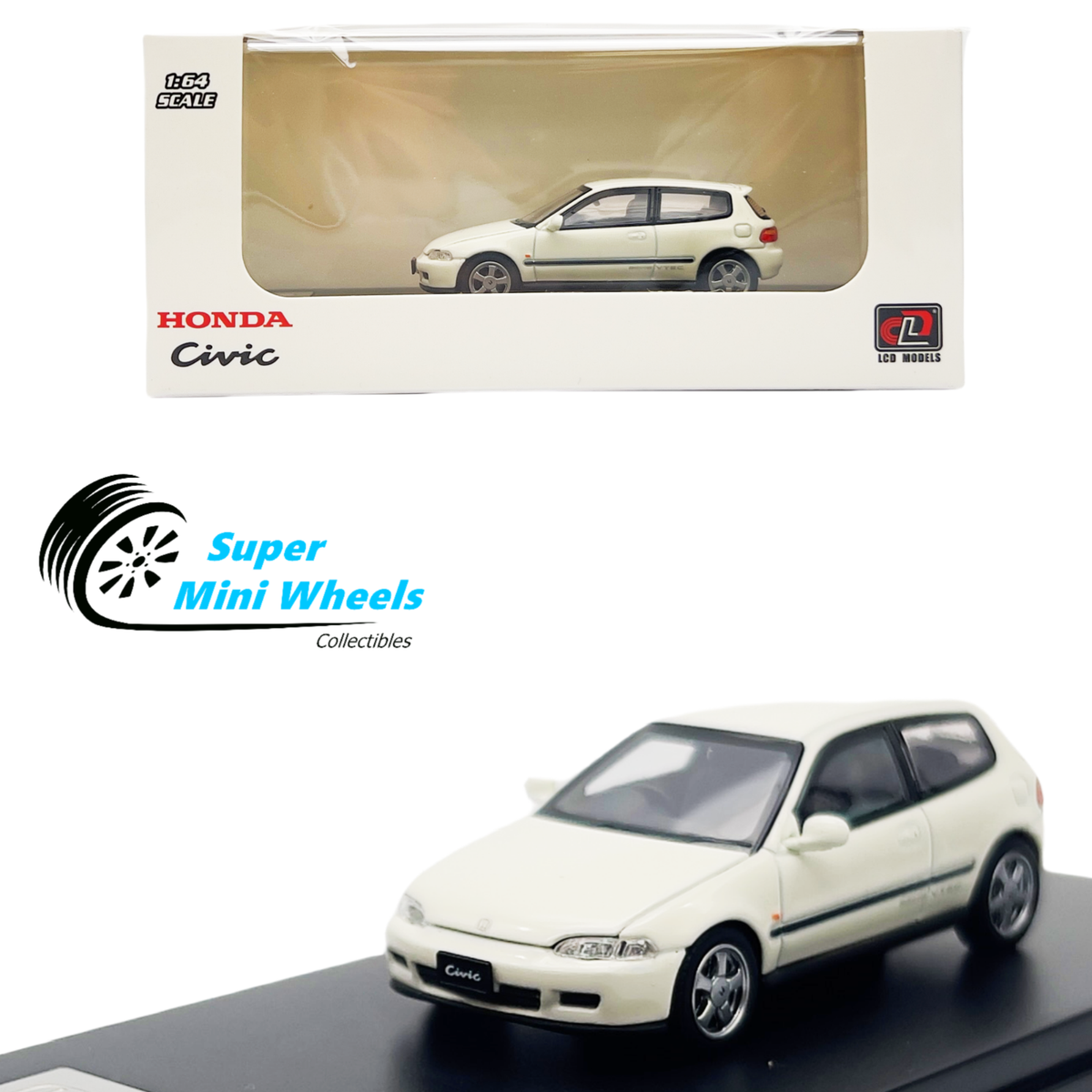LCD Models 1:64 - Honda Civic EG6 White - Diecast Model | eBay