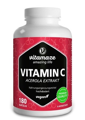 Vitamin C hochdosiert 160 mg natürlich aus 660 Acerola 144 g (1er Pack) 