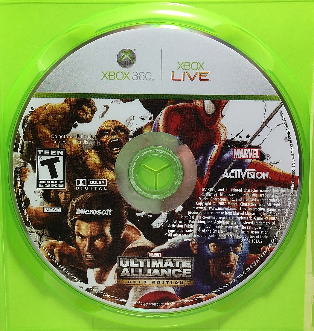 Marvel: Ultimate Alliance Microsoft Xbox 360 Video Games for sale