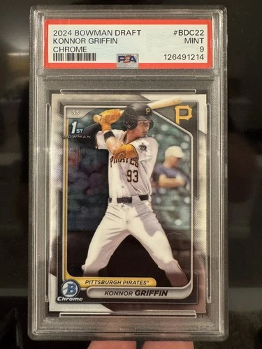 2024 BOWMAN DRAFT CHROME #BDC22 KONNOR GRIFFIN PSA 9