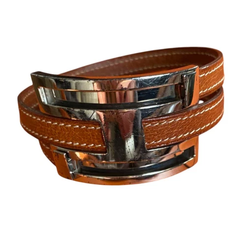 HERMÈS Bracciale donna HERMES cintura in pelle marrone #EB AZA