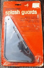 Vtg 70s Nos Front Mini Stainless Steel Chrome Mud Flaps Splash Guards Muscle Car