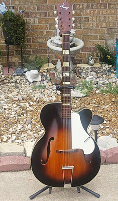 1950s Kay K1 or K1-B Jumbo Cutaway Archtop Acoustic Guitar w/ Sunburst Finish