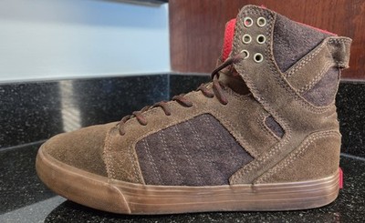Supra Muska 001 Skytop Mens Size 10 Brown Suede Skate Shoes