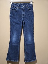 Levi's 517 Girls Bootcut Stretch Jeans Size 12 Blue Denim Regular Fit Zip Button