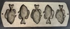 VINTAGE LODGE USA CAST IRON FISH MOLD PAN PERCH CORNBREAD 5PP2 MUFFIN HUSHPUPPY