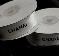 Chanel Silk Ribbon by The Yard CONTINUOUS UNCUT Authentic White