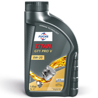 FUCHS TITAN GT1 PRO V SAE 0W-20 Motoröl 1 Liter VOLVO Öl VCC RBS0-2AE ACEA C5