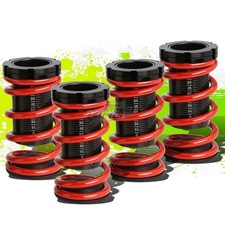 Black Scaled 1-4 Height Red Adjustable Coilover Spring For 88-00 Civic Ek Egdc